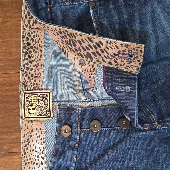 RICH & SKINNY BUTTON FLY DISTRESSED RIPPED JEANS RHINESTONE EMBELLESHMENTS 29 - Picture 4 of 11